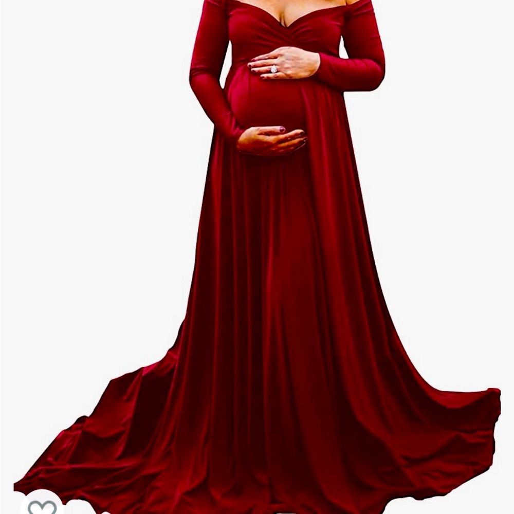 Maternity Off Shoulder Gown small